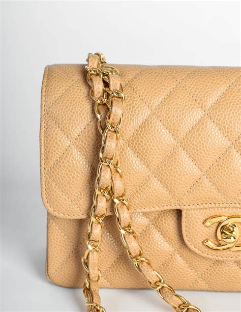 chanel classic beige small|chanel classic flap beige caviar.